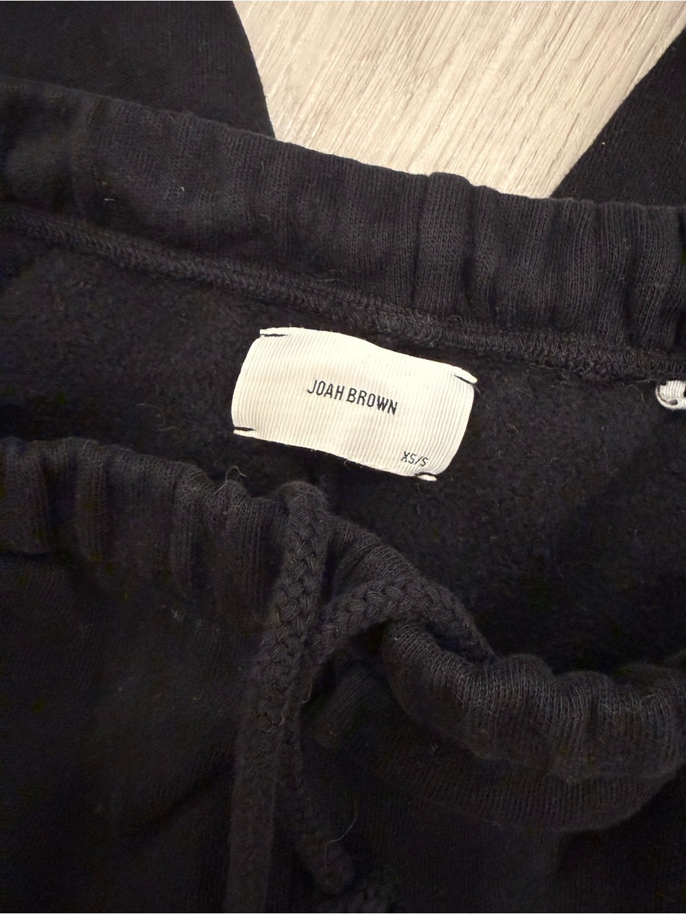 Joah Brown Black Drawstring Track Joggers